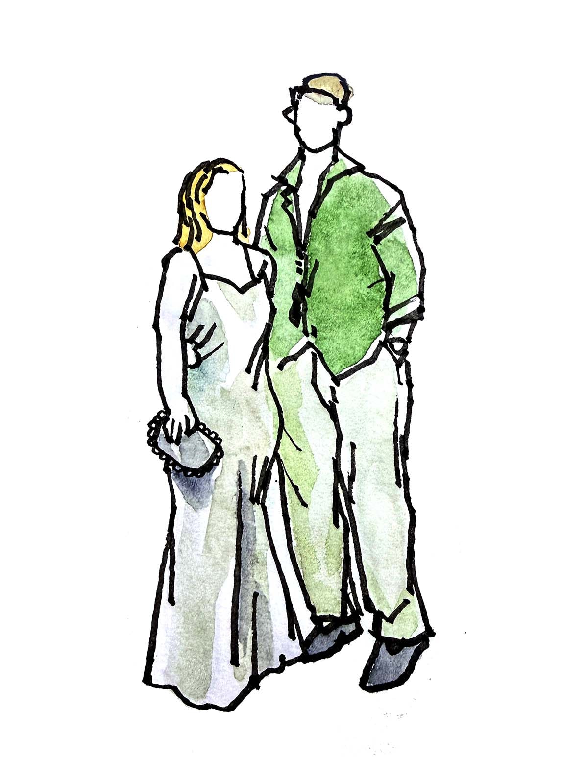 Live sketching artist at event
