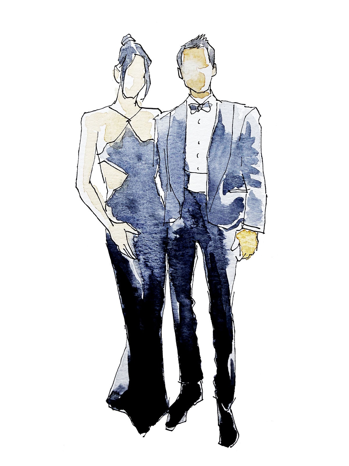Wedding portrait illustration