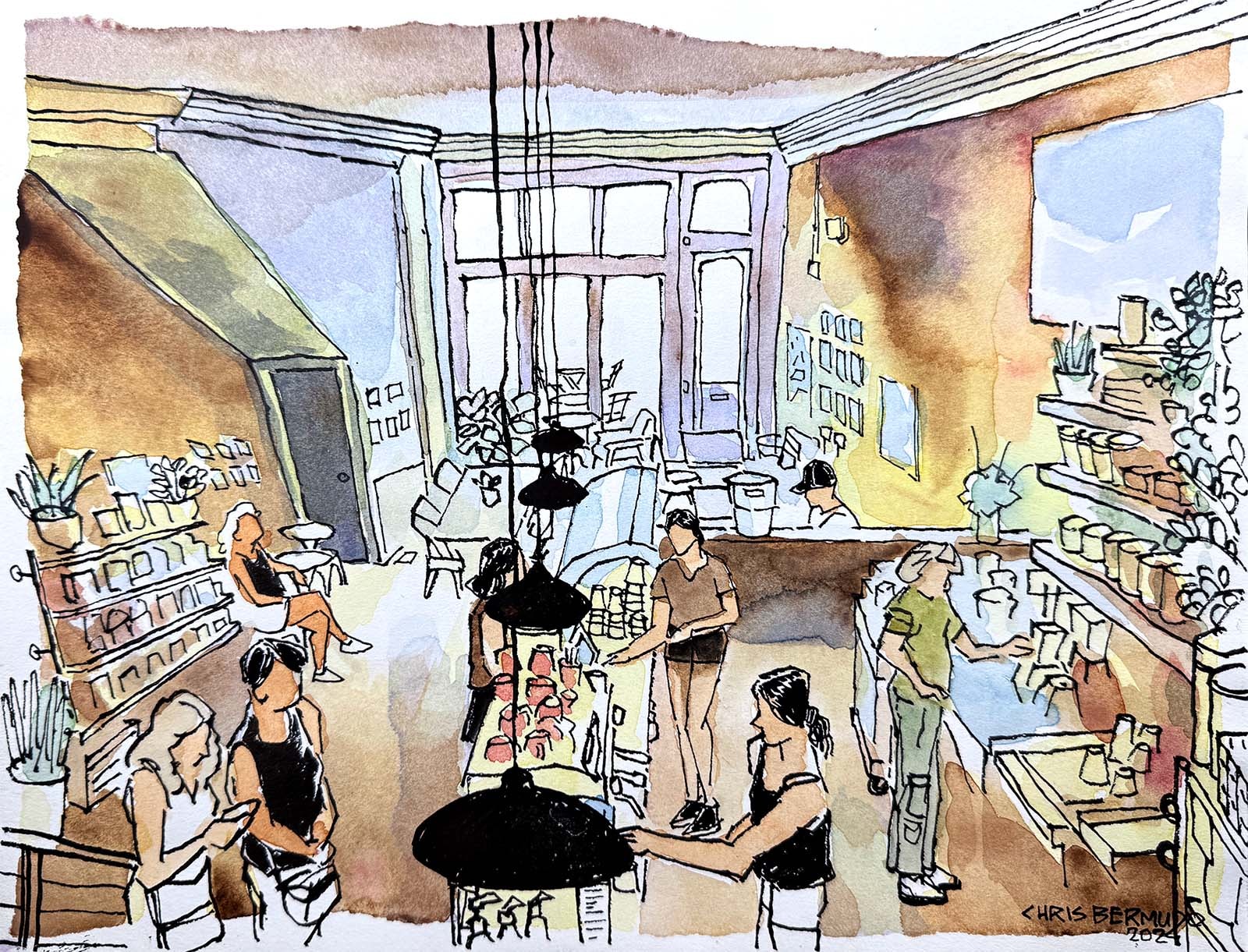 Brand activation portrait sketch