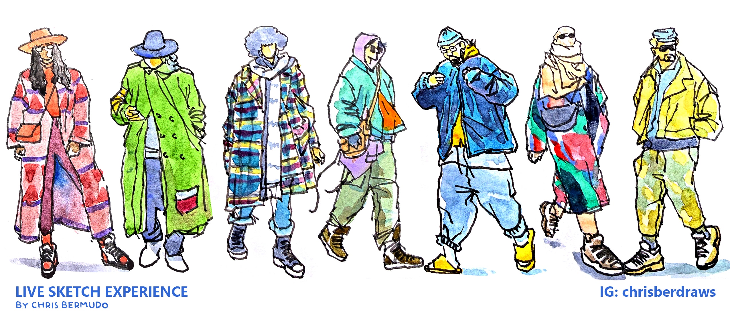 Fashion live sketching placeholder